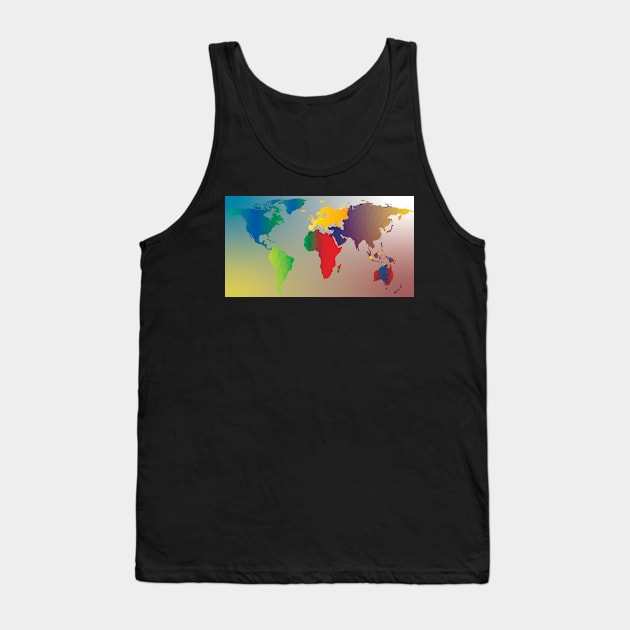 Abstract map of the world Tank Top by oscargml